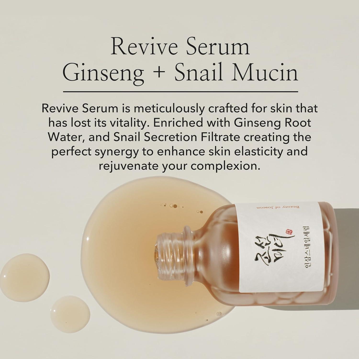 Sérum Beauté de Joseon Revive : Ginseng+Mucine d'Escargot (30 ml, 1 fl.oz.)